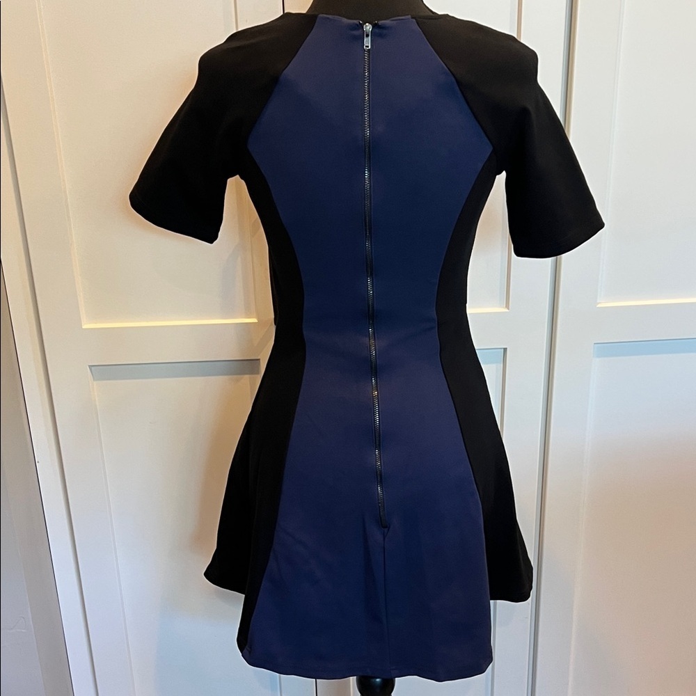 Topshop Black and Blue Mini Dress 2 - Picture 6 of 8